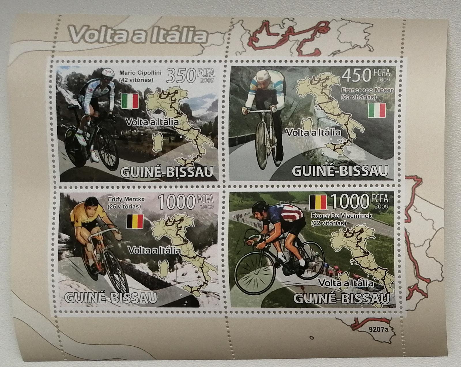Guinea Bissau 2009 Mi.4086-9 11€ Velká cena Itálie, Kola a cyklistika