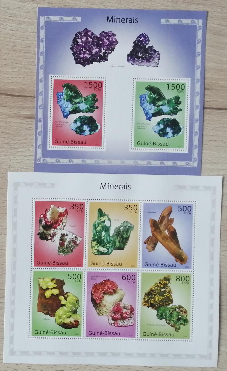 Guinea-Bissau 2010 Mi.4985-0+Bl.862 24€ Minerály a nerosty Afriky