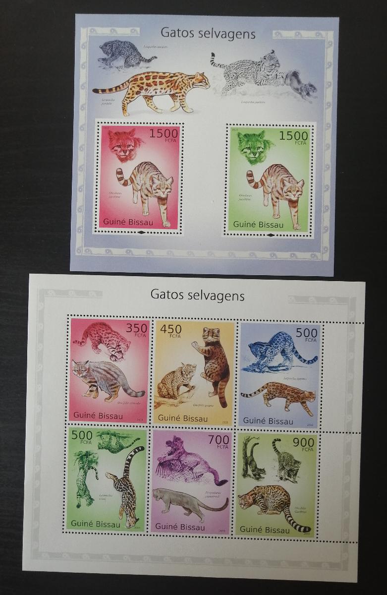 Guinea-Bissau 2010 Mi.5041-6+Bl.869 26€ Divoké kočky, fauna