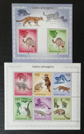 Guinea Bissau 2010 Mi.5041-6+Bl.869 26€ Divoké kočky, fauna Afriky