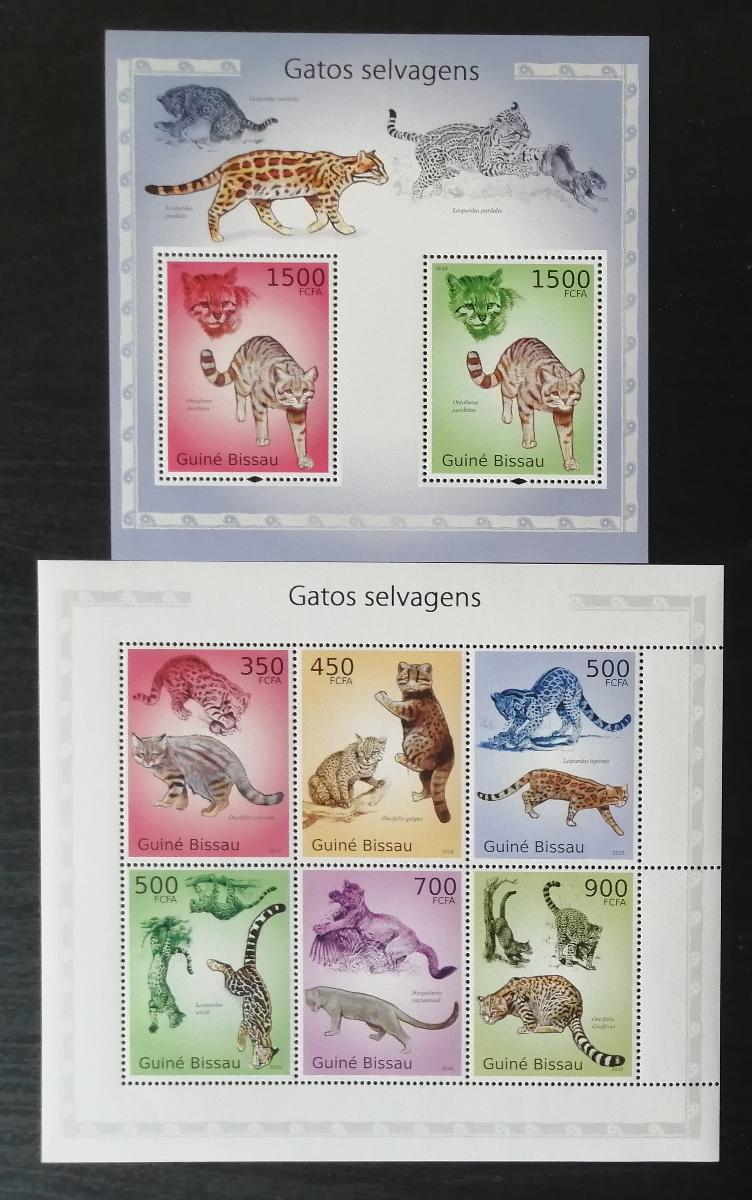 Guinea Bissau 2010 Mi.5041-6+Bl.869 26€ Divoké kočky, fauna Afriky