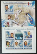 Guinea Bissau 2010 Mi.5134-8+Bl.881 23€ Mistrovství v šermu, sport