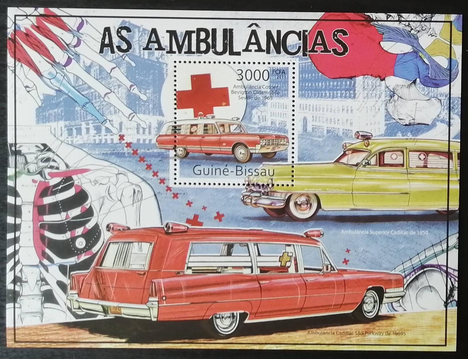 Guinea Bissau 2011 12€ Komplet - Ambulance a záchranné složky, Auta