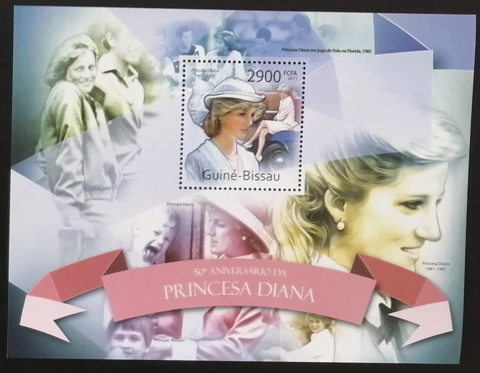 Guinea Bissau 2011 12€ Komplet - Princezna Diana