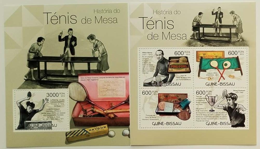 Guinea Bissau 2012 21,5€ Stolní tenis a ping pong, Hráči a sport