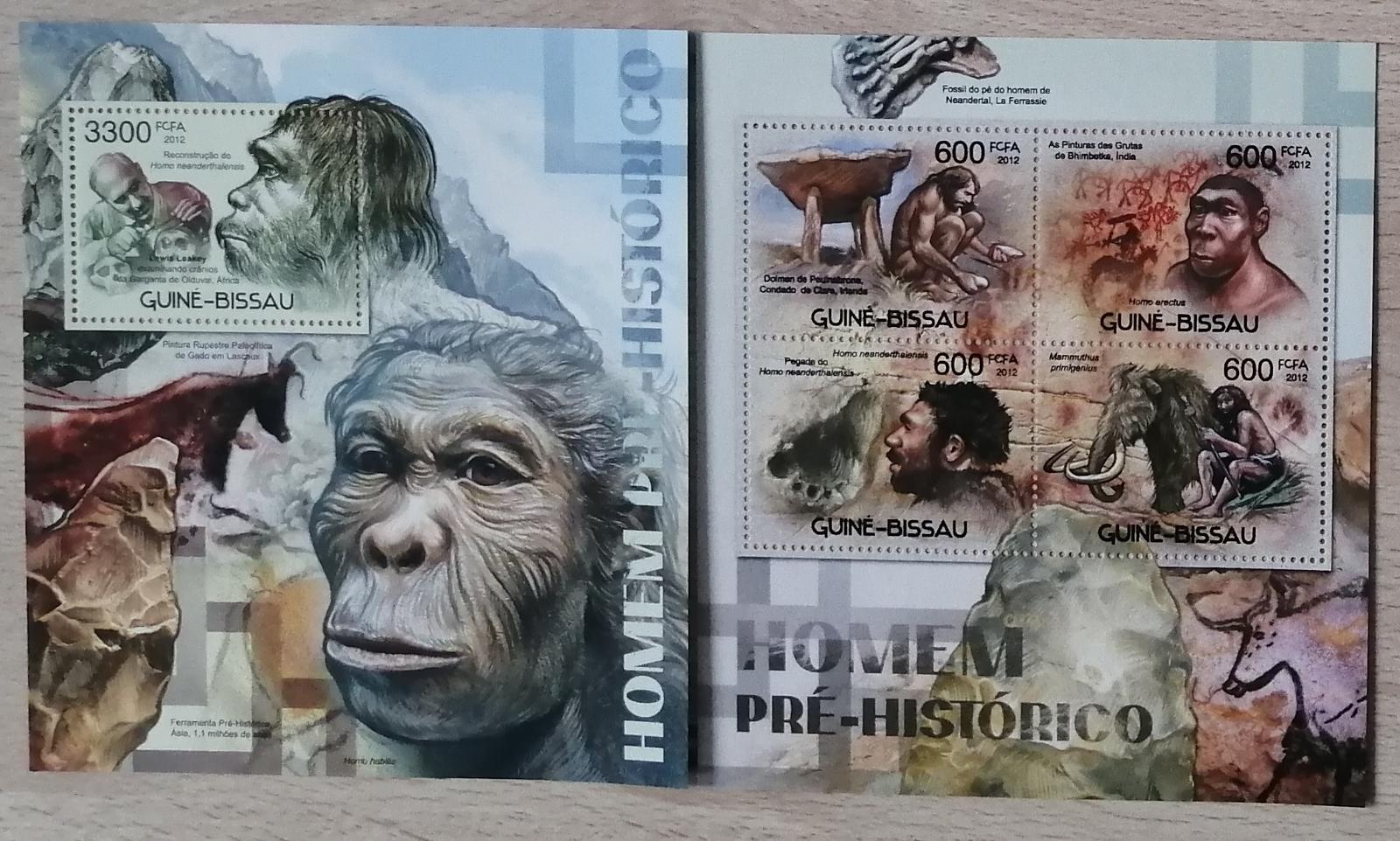 Guinea-Bissau 2012 Mi.5977-0+Bl.1058 27€ Předci člověka&jeskynní malby