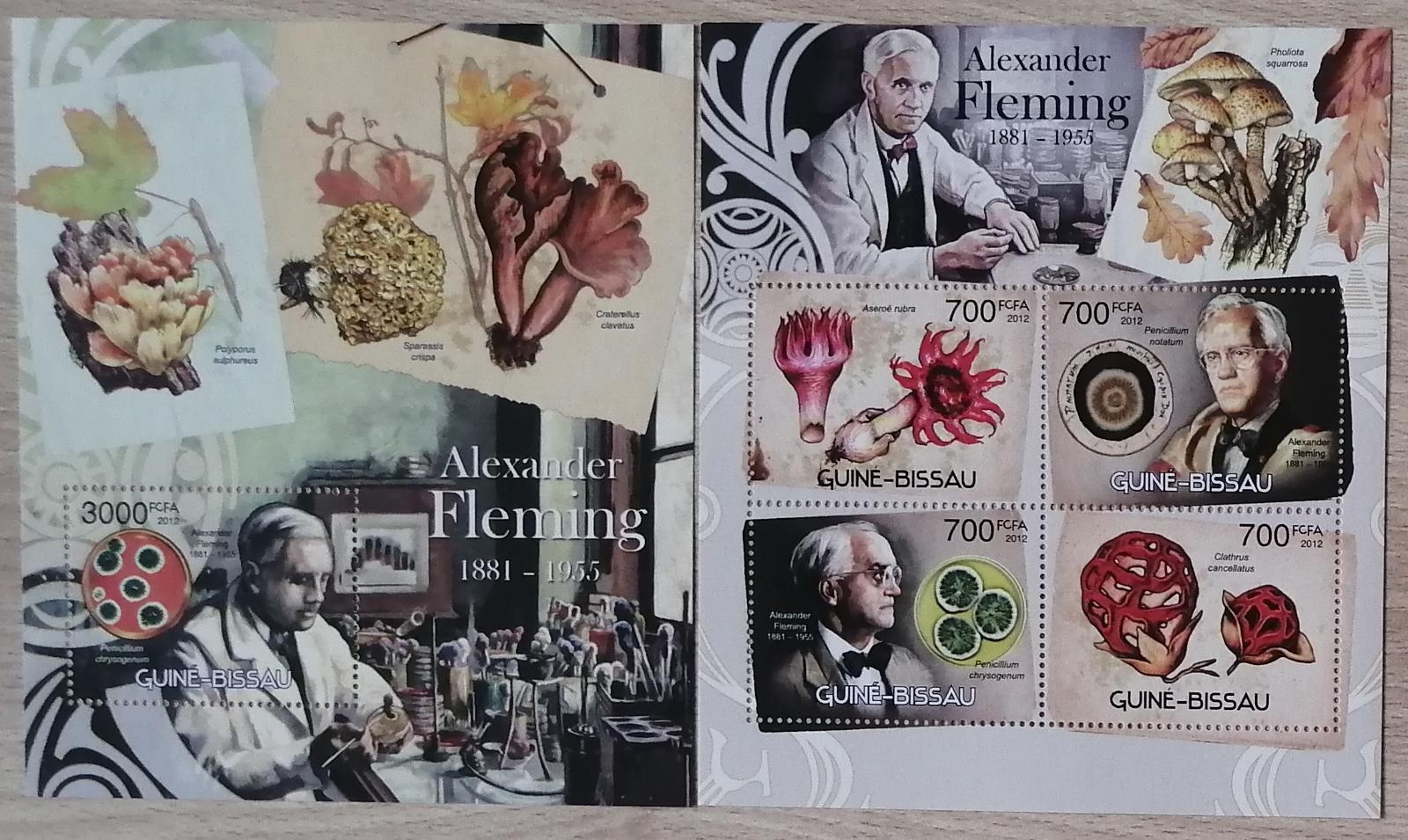 Guinea-Bissau 2012 Mi.6097-0+Bl.1082 25€ Alexandr Fleming houby plísně