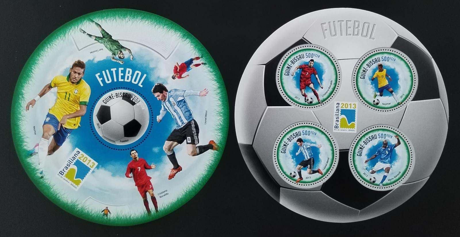 Guinea Bissau 2013 Fotbal a sport, Kulaté známky