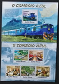 Guinea-Bissau 2013 Mi.6554-8+Bl.1148 22€ Vlaky Jižní Afriky, Interiéry