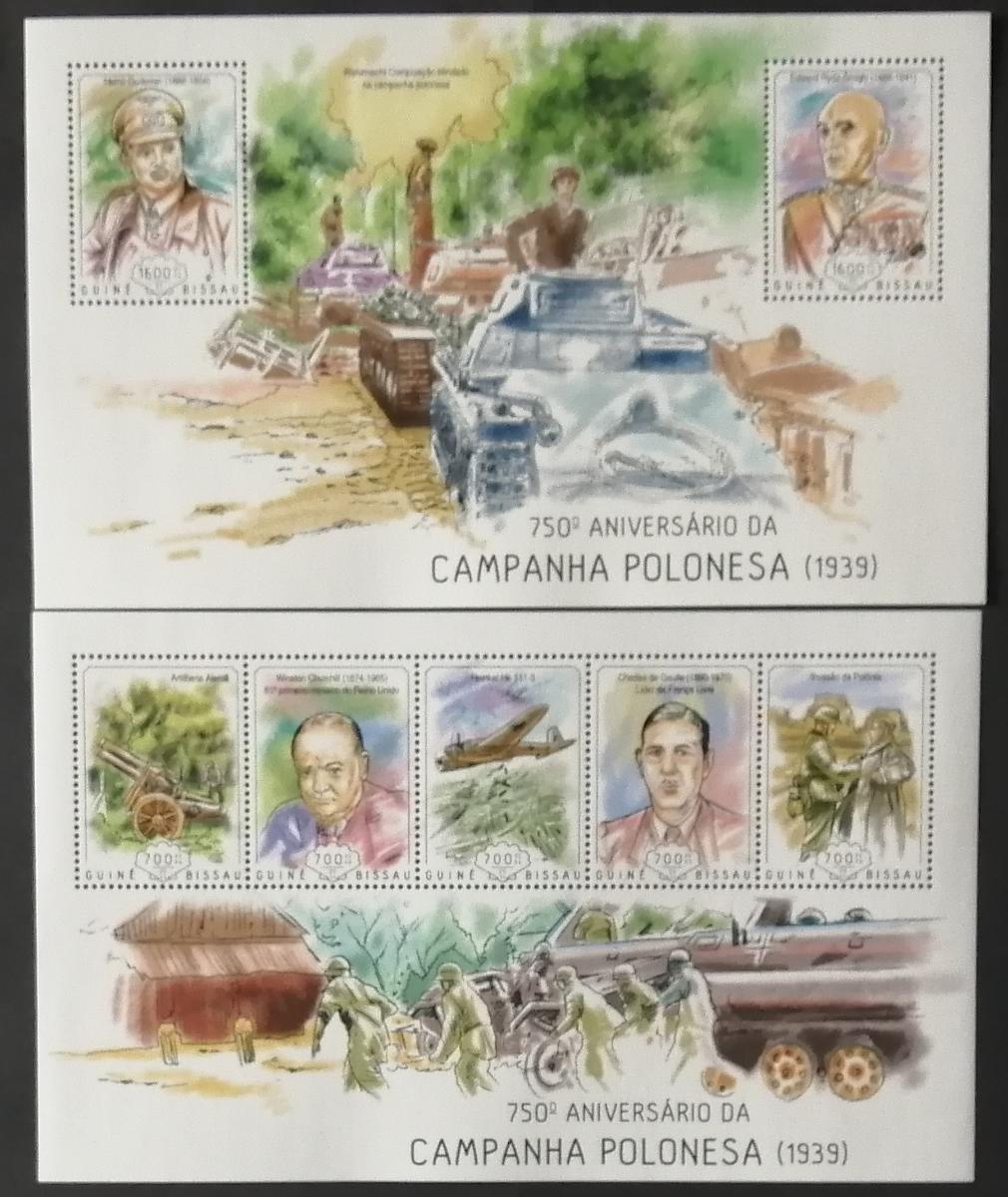 Guinea-Bissau 2014 Mi.7179-2+Bl.1255 26€ 75 let napadení Polska, válka