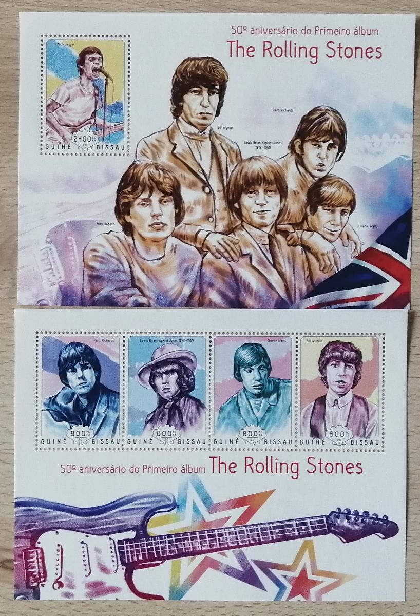Guinea-Bissau 2014 Mi.7291-4+Bl.1277 25€ 50 let alba Rolling Stones