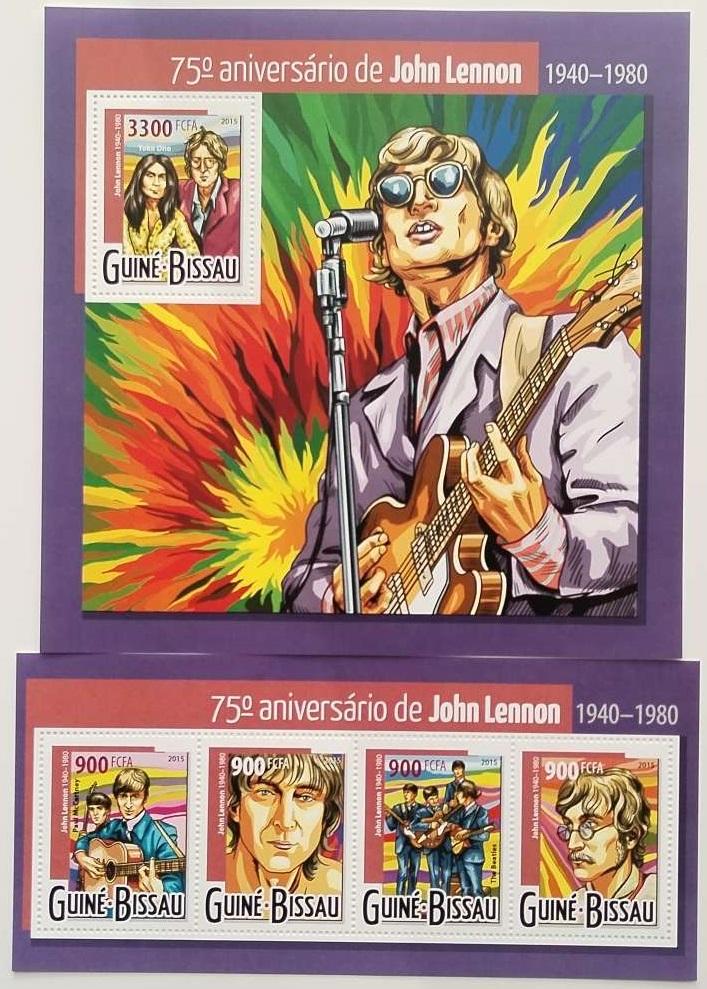 Guinea-Bissau 2015 27€ 75 let Johna Lennona, Beatles