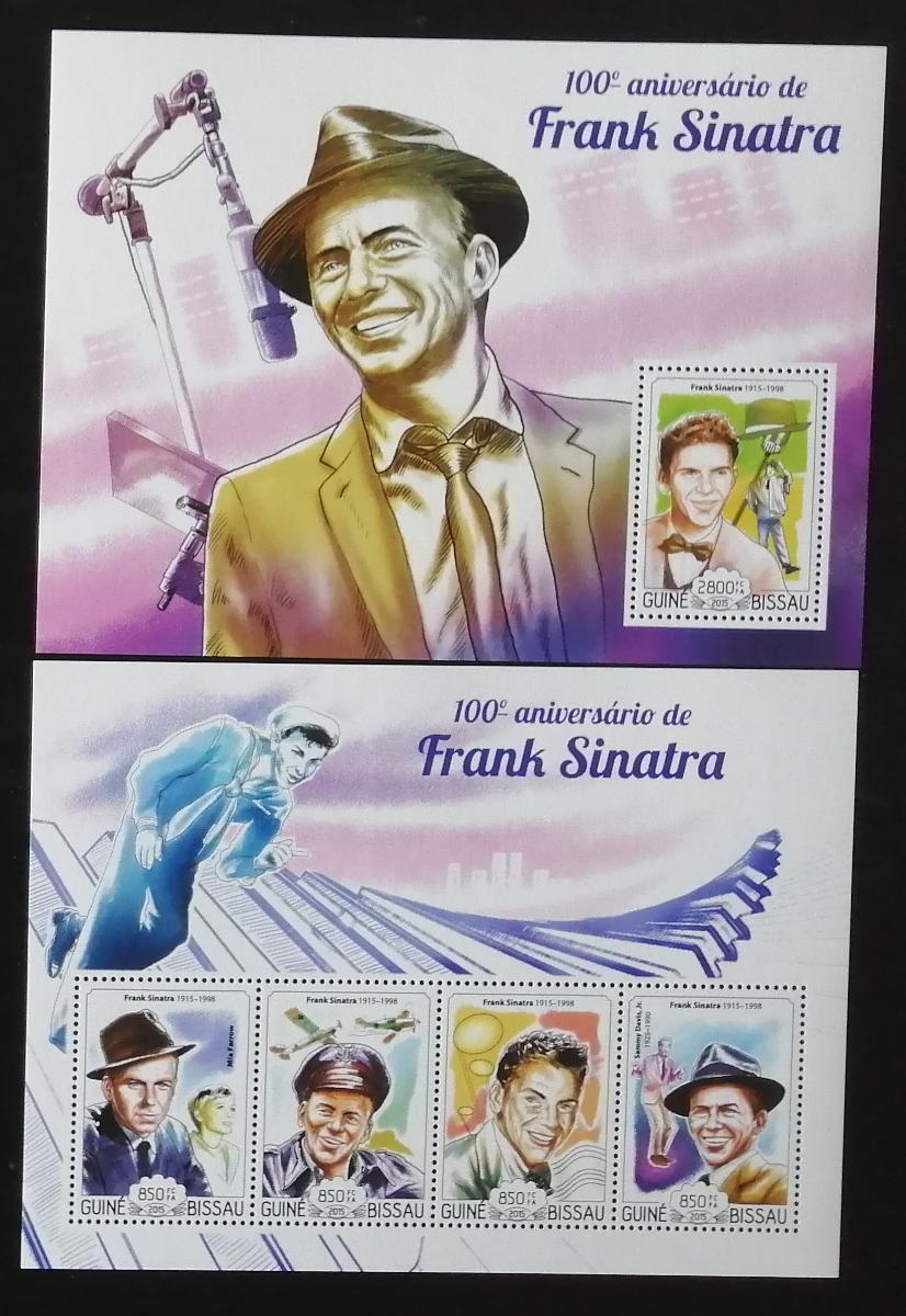 Guinea Bissau 2015 Mi.7639-2+Bl.1330 26€ Století Franka Sinatra