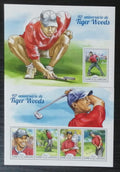 Guinea Bissau 2015 Mi.7750-3+Bl.1349 25€ 40 let Tigera Woodse, golf
