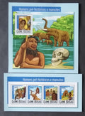 Guinea-Bissau 2015 Mi.7852-5+Bl.1367 22€ Pravěcí lidé a mamuti, pravěk
