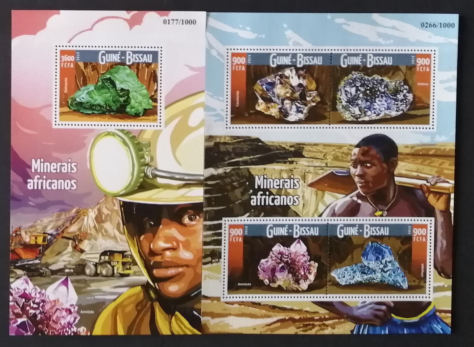 Guinea Bissau 2015 Mi.8217-0+Bl.1426 27€ Minerály a těžba v Africe