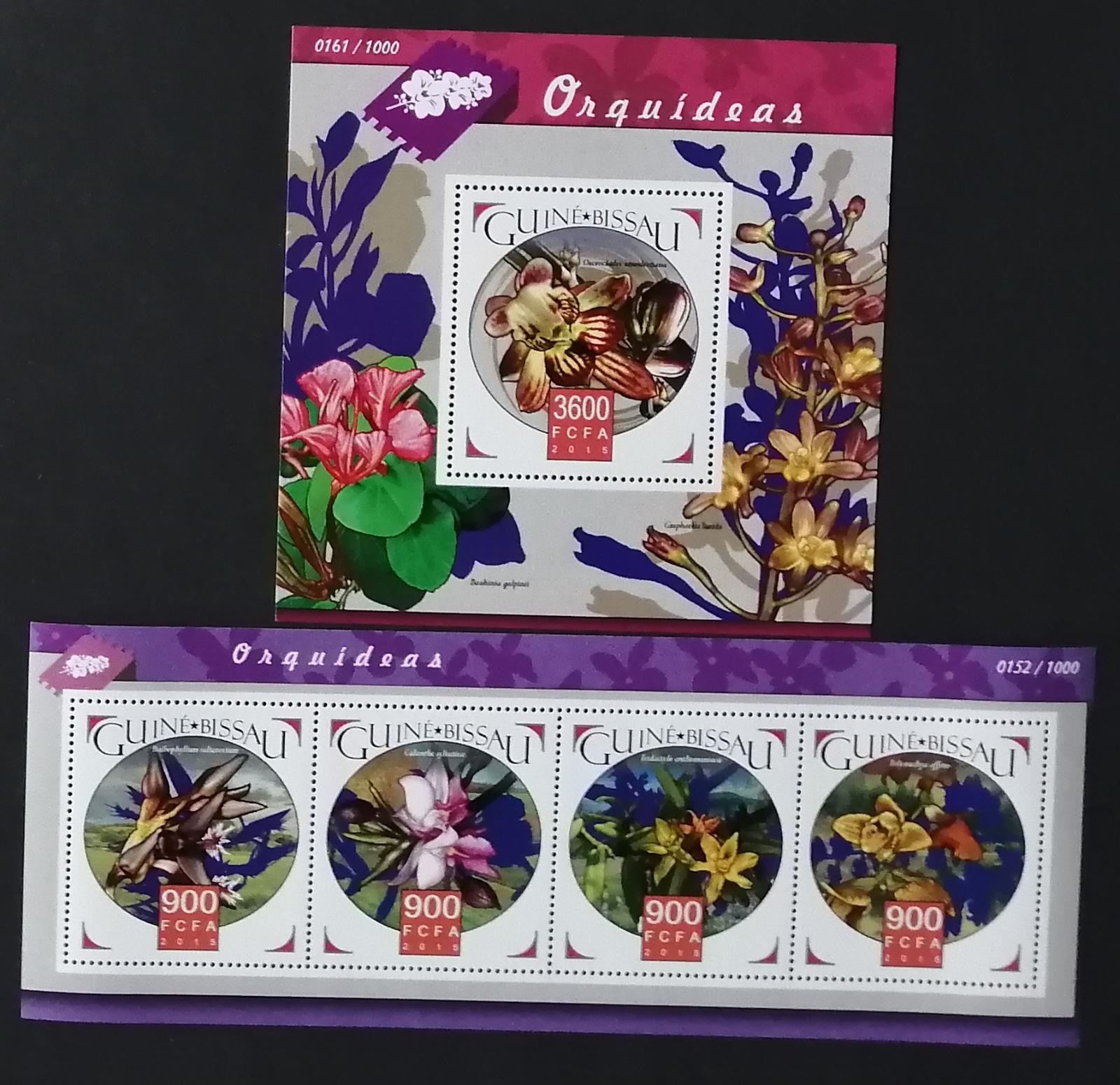 Guinea Bissau 2015 Mi.8338-1+Bl.1456 27€ Africké orchideje a flora