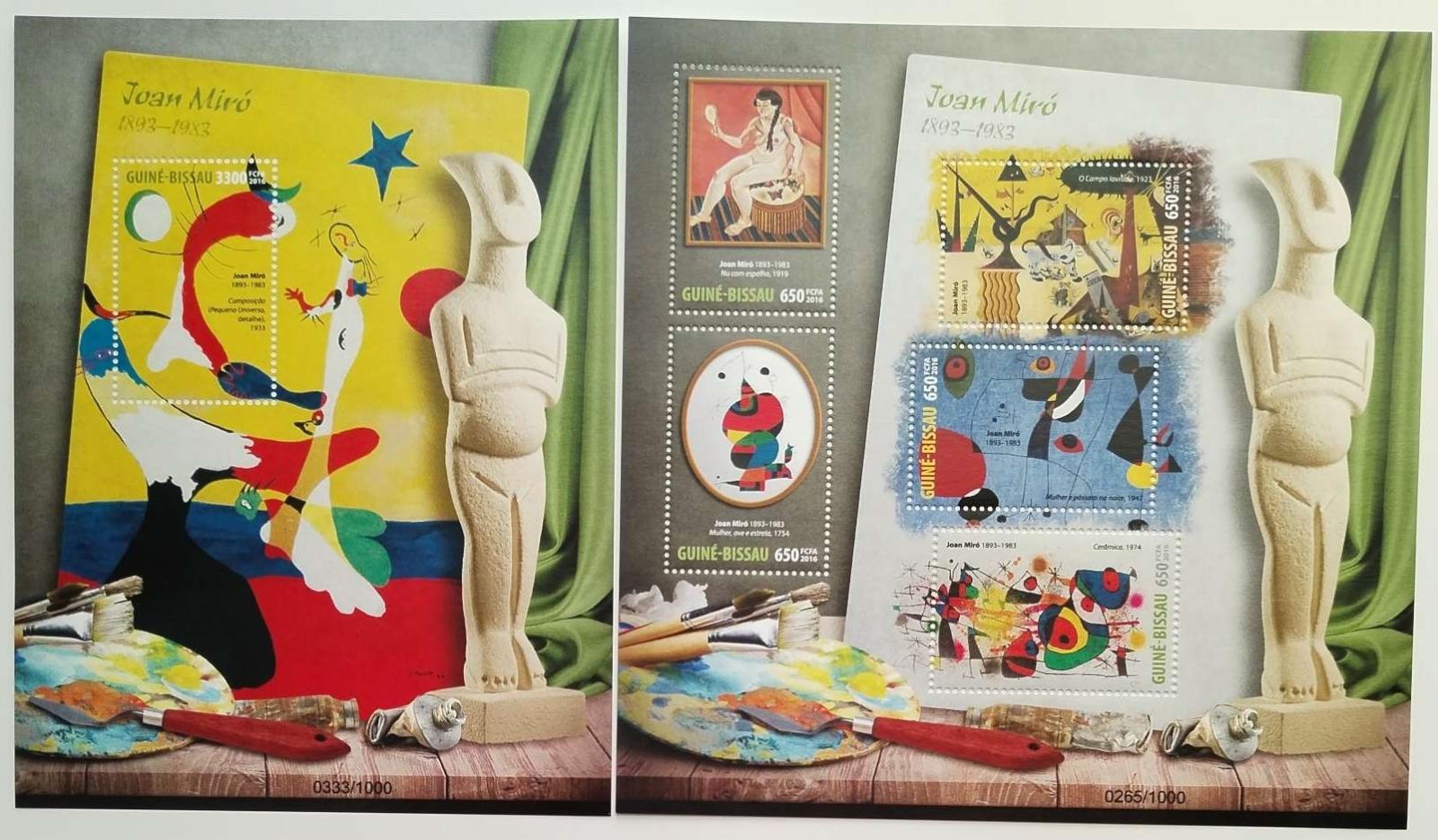 Guinea-Bissau 2016 25€ Joan Miró a jeho umění, Abstrakce