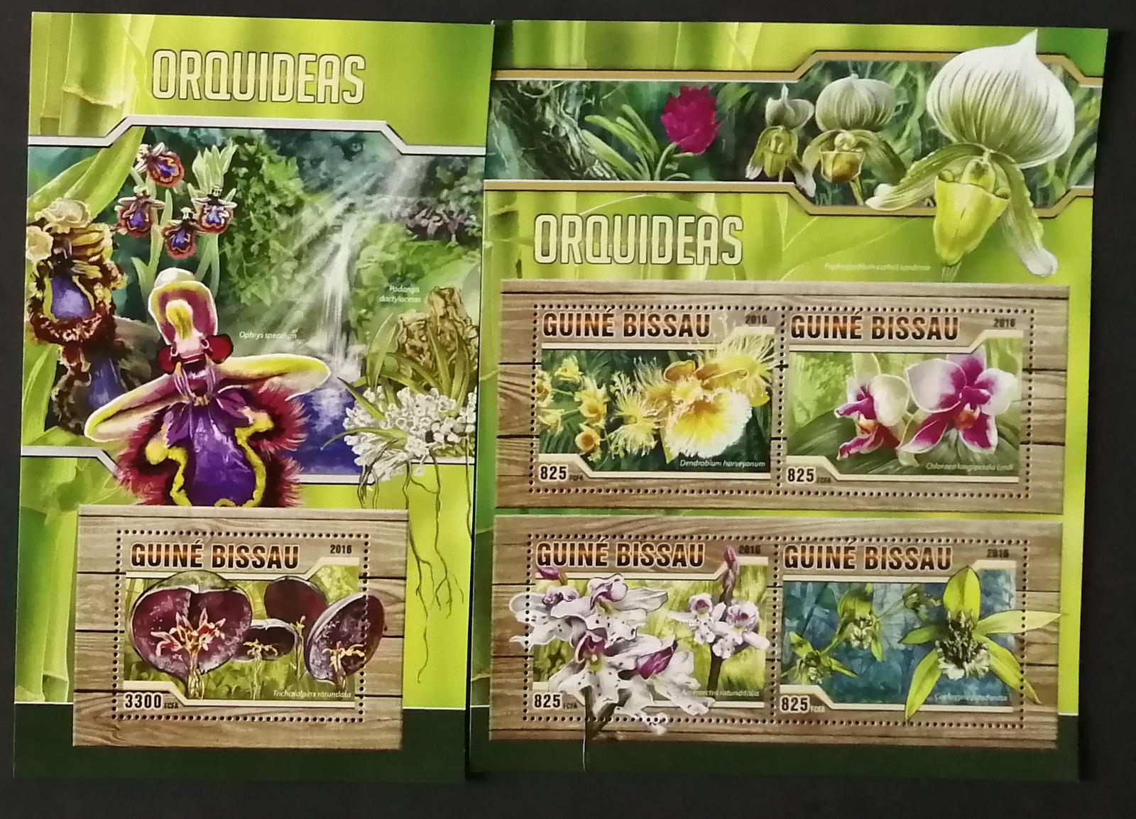 Guinea Bissau 2016 Mi.8589-2+Bl.1487 25€ Orchideje a africké květiny