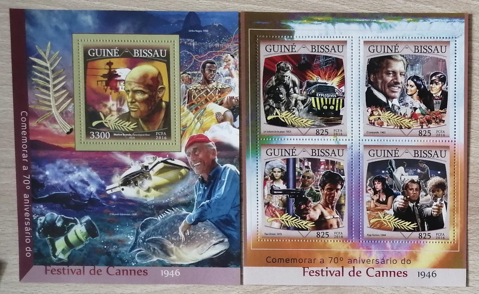 Guinea-Bissau 2016 Mi.8639-2+Bl.1497 25€ 70 let festivalu v Cannes