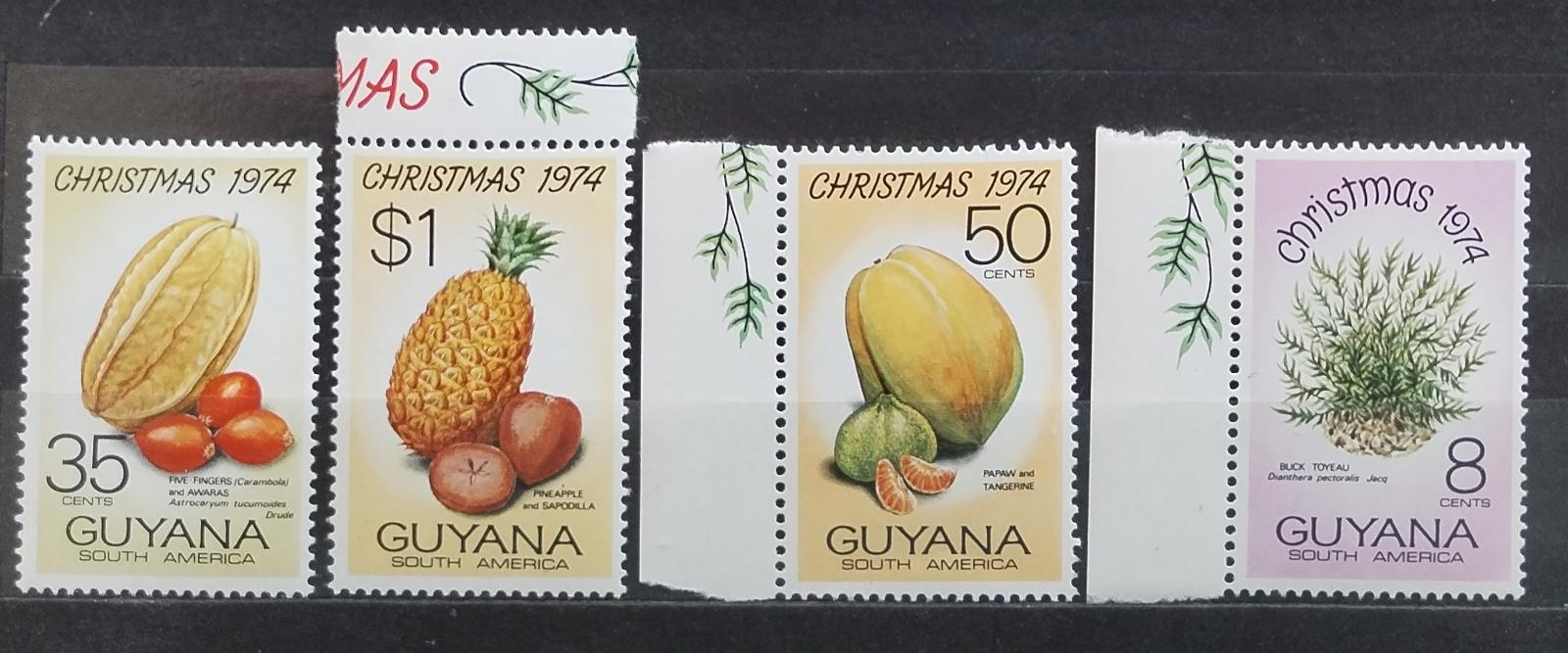Guyana 1974 Ovoce a plodiny, Vánoce