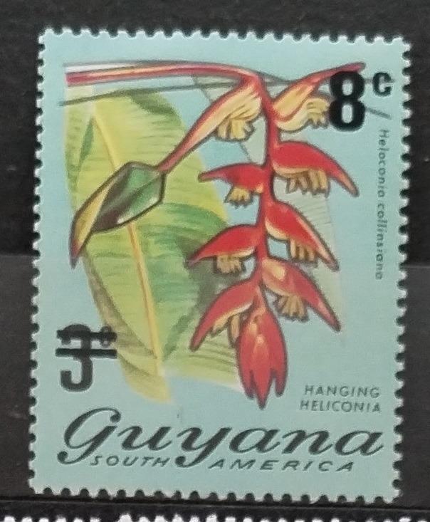 Guyana 1975 Sólo přetisk, Tropická flora, Helikonie