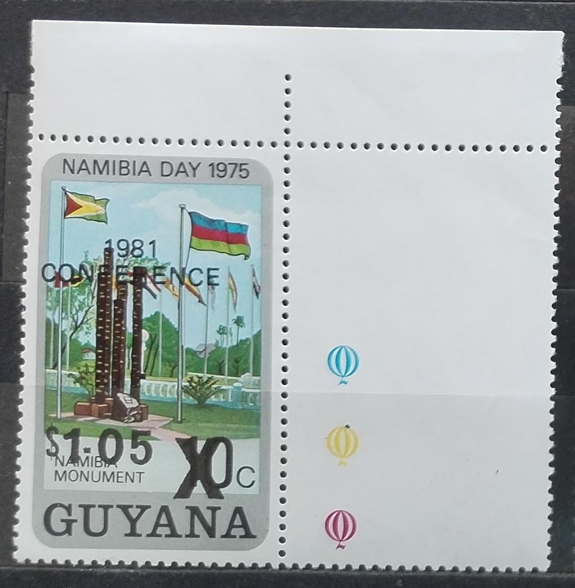Guyana 1981 Konference, přetisk Namibie