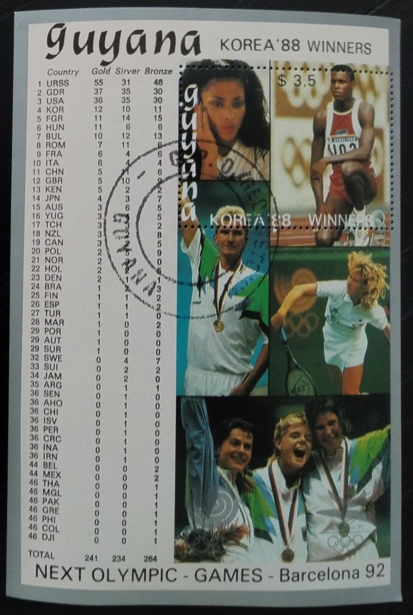 Guyana 1988 Medailisté z Olympijských her Barcelona, Sport