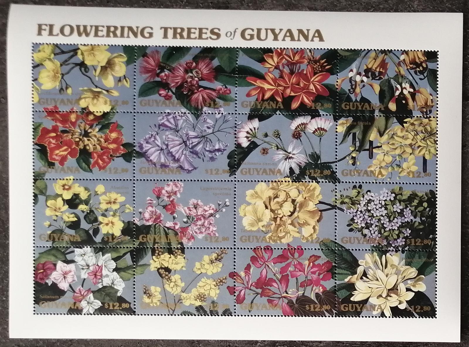 Guyana 1990 14€ Kvetoucí stromy a dřeva, Flora země