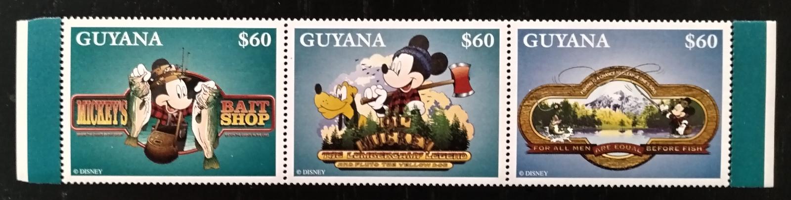 Guyana 1996 4,5€ DISNEY Mickey Mouse jako dřevorubec
