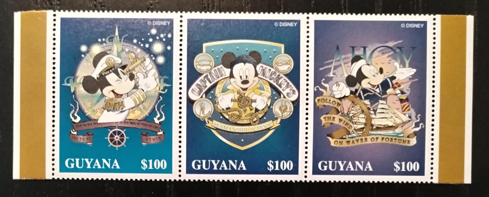 Guyana 1996 6,5€ DISNEY Mickey Mouse na moři
