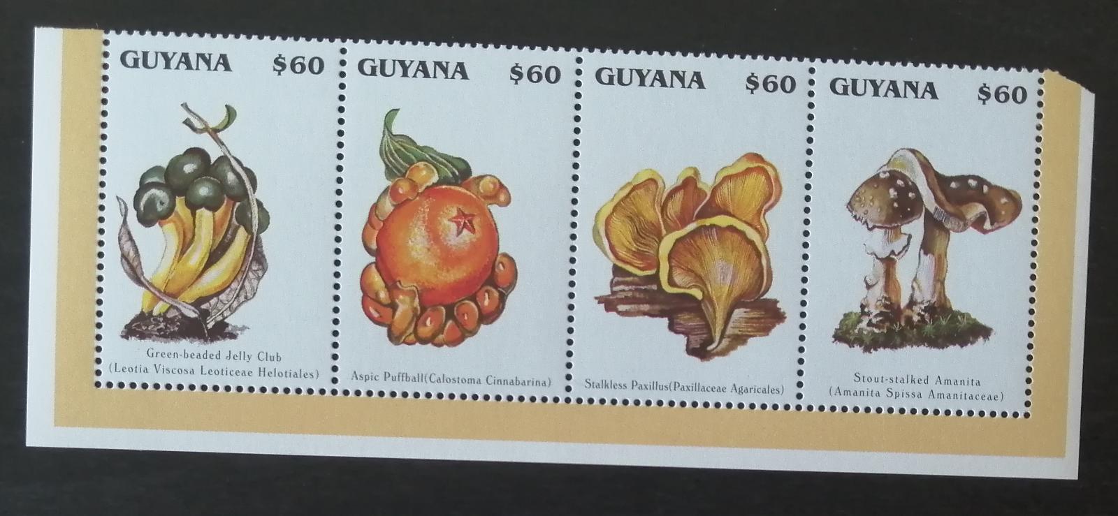 Guyana 1996 Mi.5542-5 7€ Houby a mykologie, flora Guyany