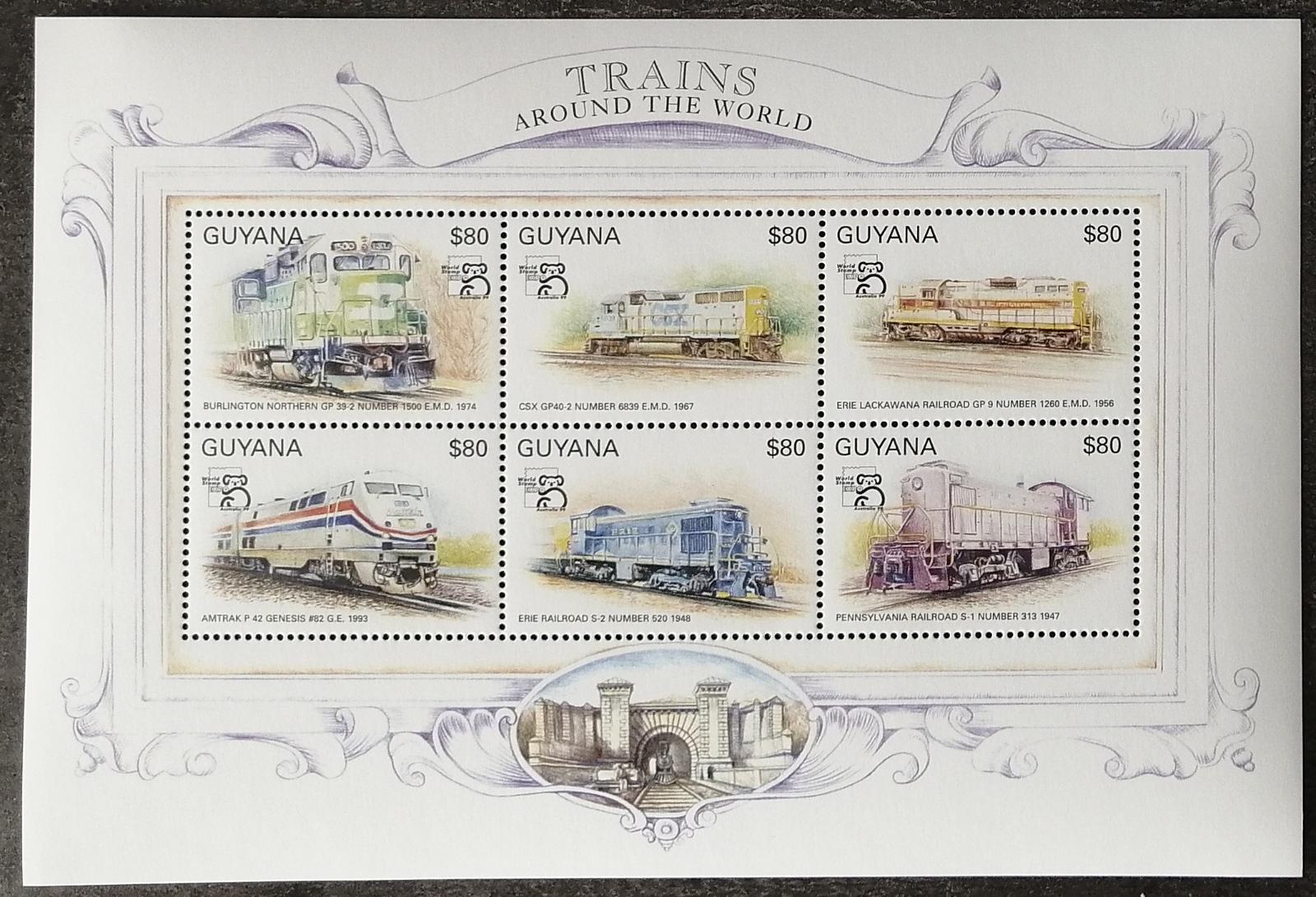 Guyana 1999 8,5€ Vlaky a lokomotivy světa, Výstava AUSTRALIA II.