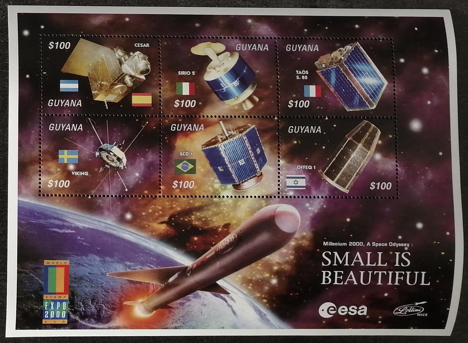 Guyana 2000 10€ Průzkum vesmíru a satelity, EXPO 2000