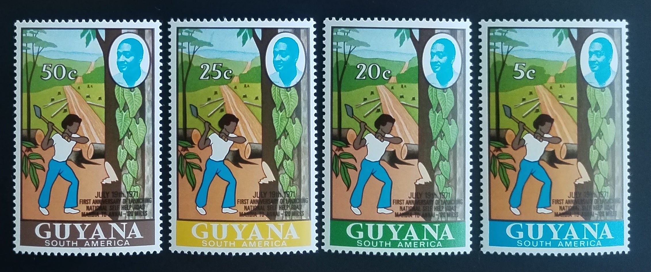 Guyana 1971 Dřevorubectví