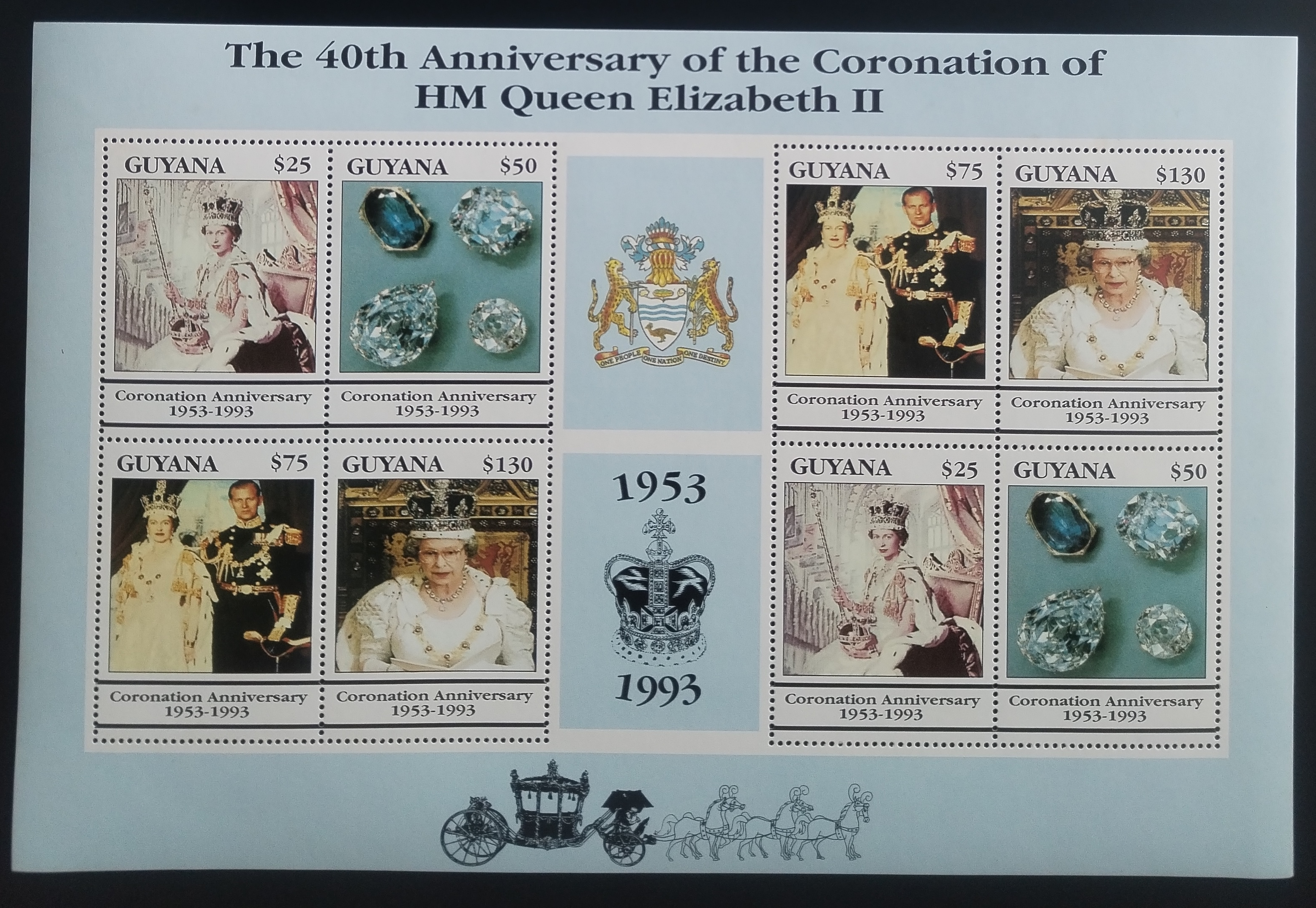 Guyana 1993 Výročí korunovace královny Alžběty II.