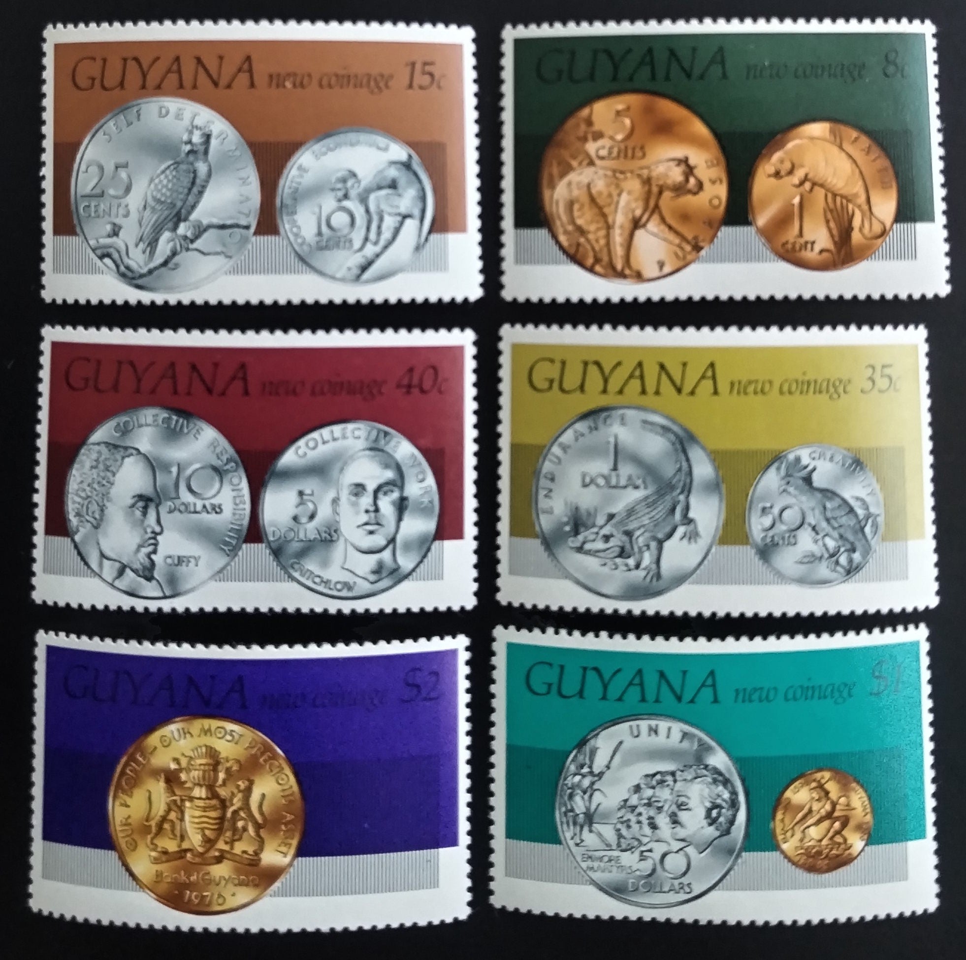 Guyana 1977 Mince a měna