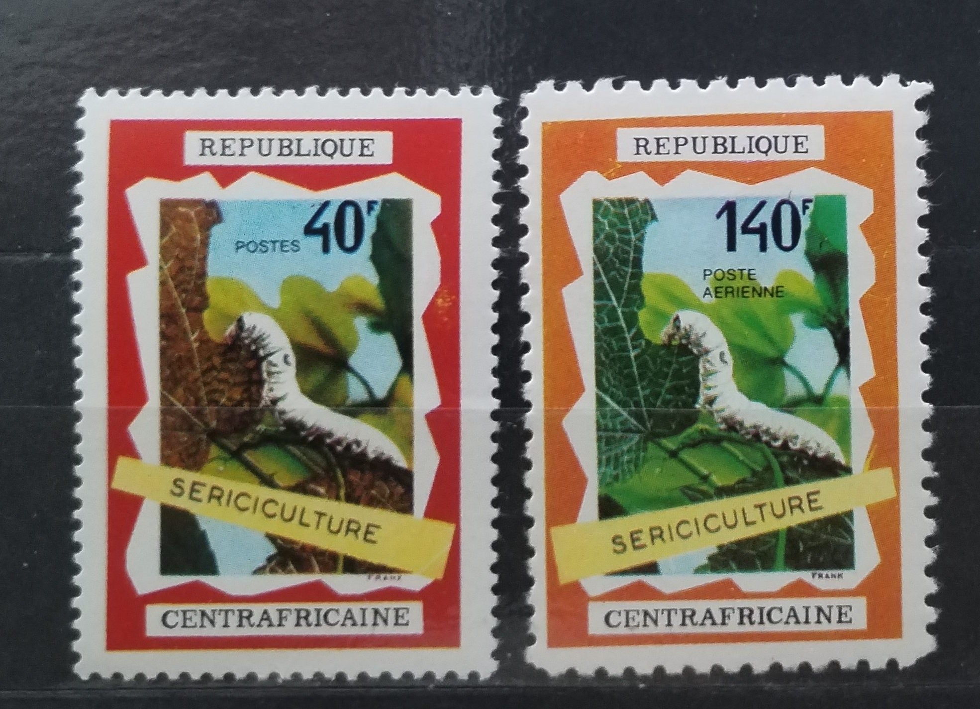 Středoafrická republika 1970 Hmyz a bourec morušový, Hedvábí