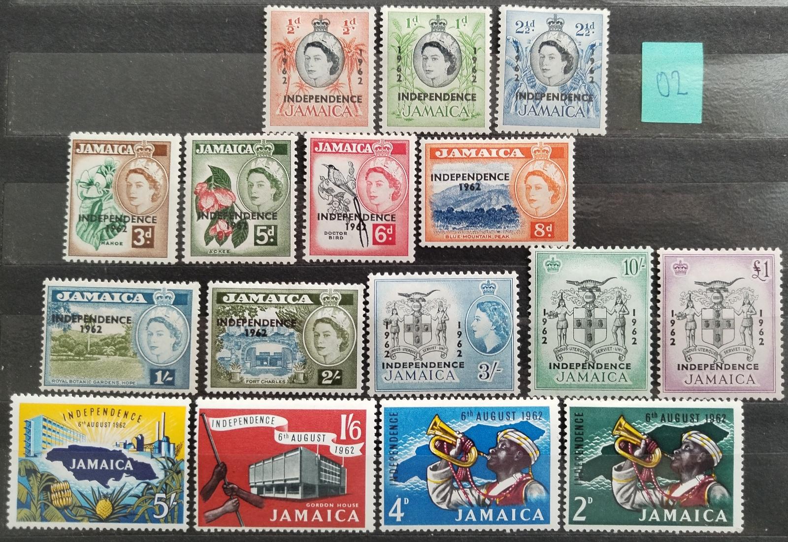 Jamajka 1962 42£ Nezávislost, Přetisky definitivy Alžběty II.