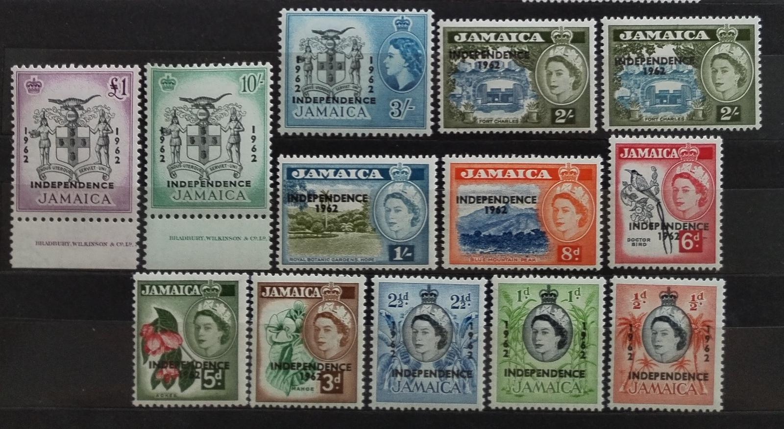 Jamajka 1962 60£ Nezávislost, Přetisky definitivy + odstín 2s (17£)