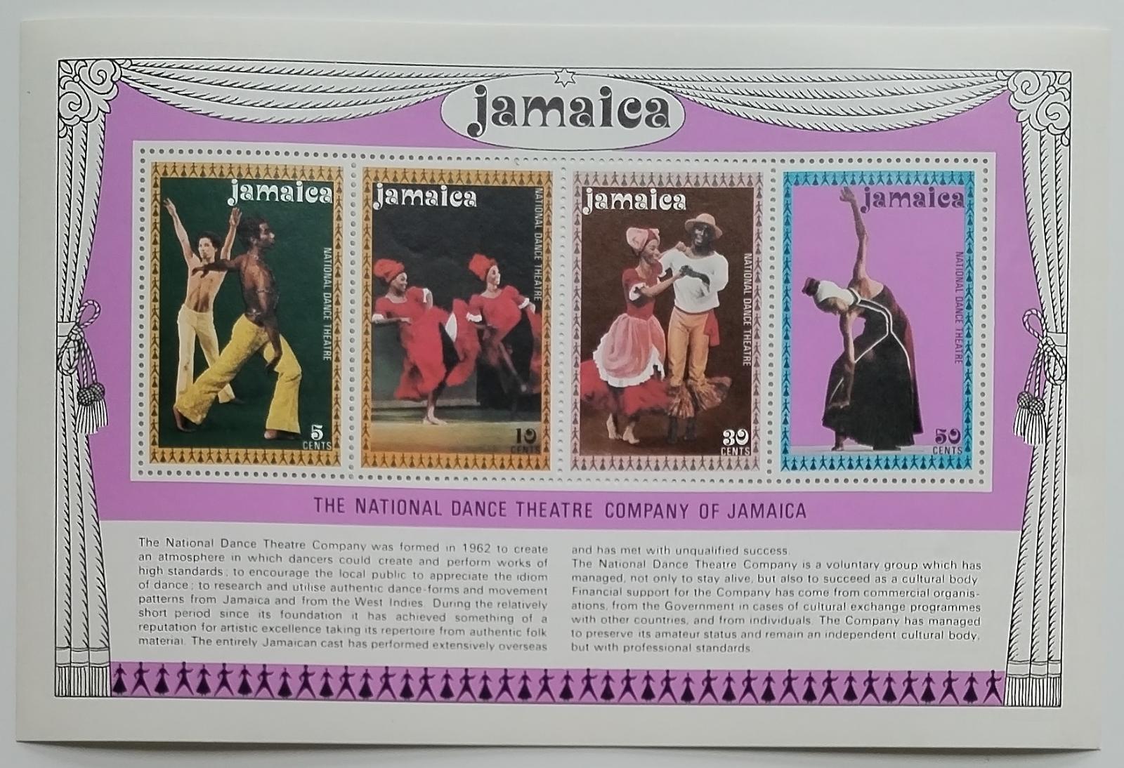 Jamajka 1974 Bl.7 4€ Výročí národního divadla, Tance a folklor