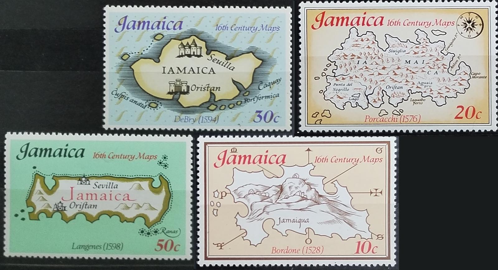Jamajka 1976 Mapy ostrova z 16. století, Kartografie