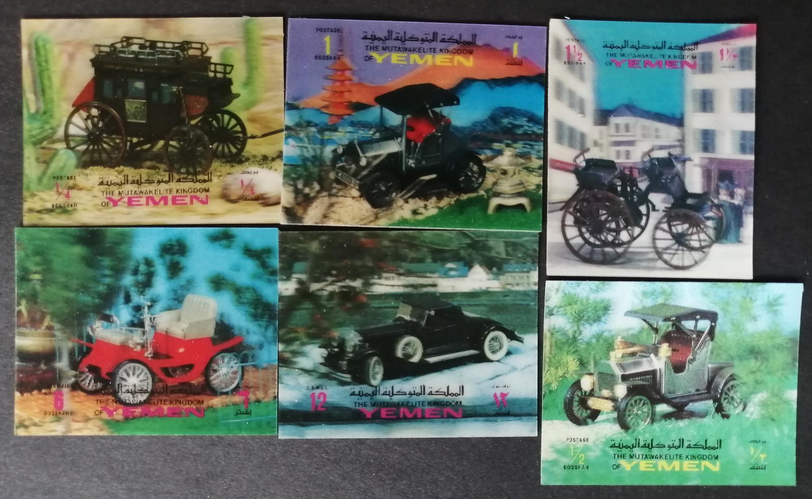Jemen 1970 Mi.1066-1 5€ Veterány a stará auta, 3D známky