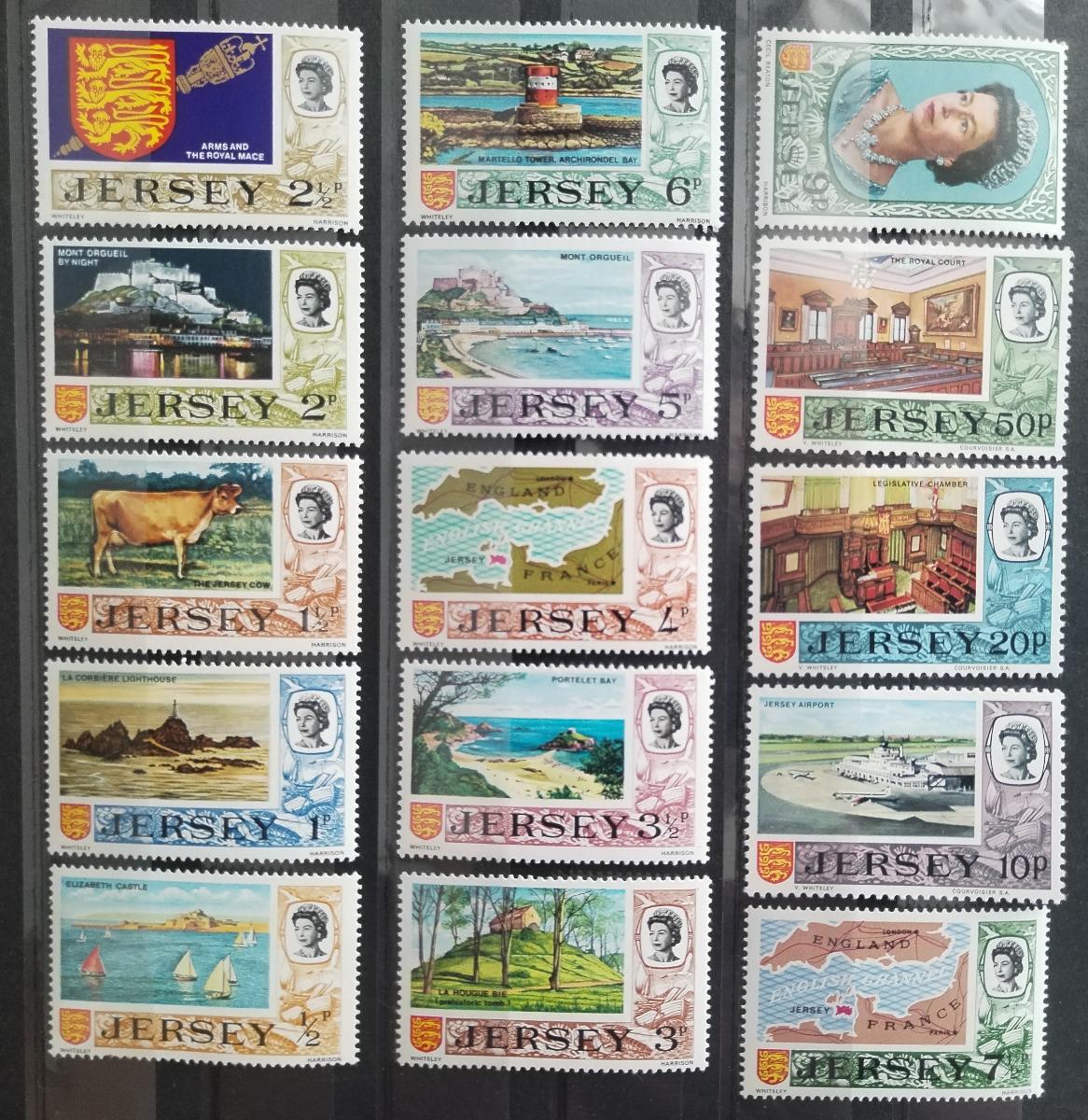 Jersey 1970 Decimální definitiva ostrovních výjevů