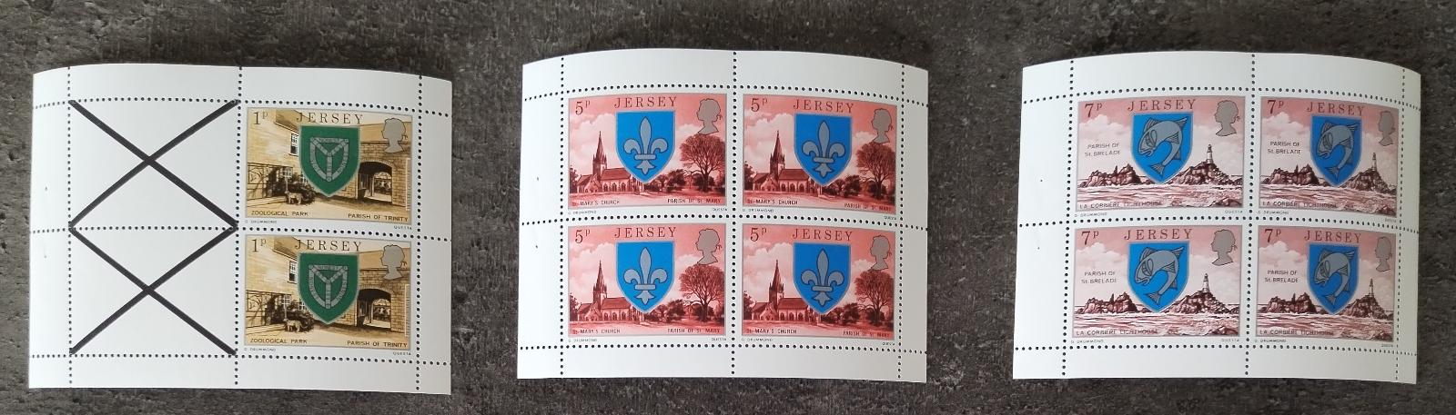 Jersey 1976 Sešitkové hodnoty definitivy: 1p, 5p a 7p