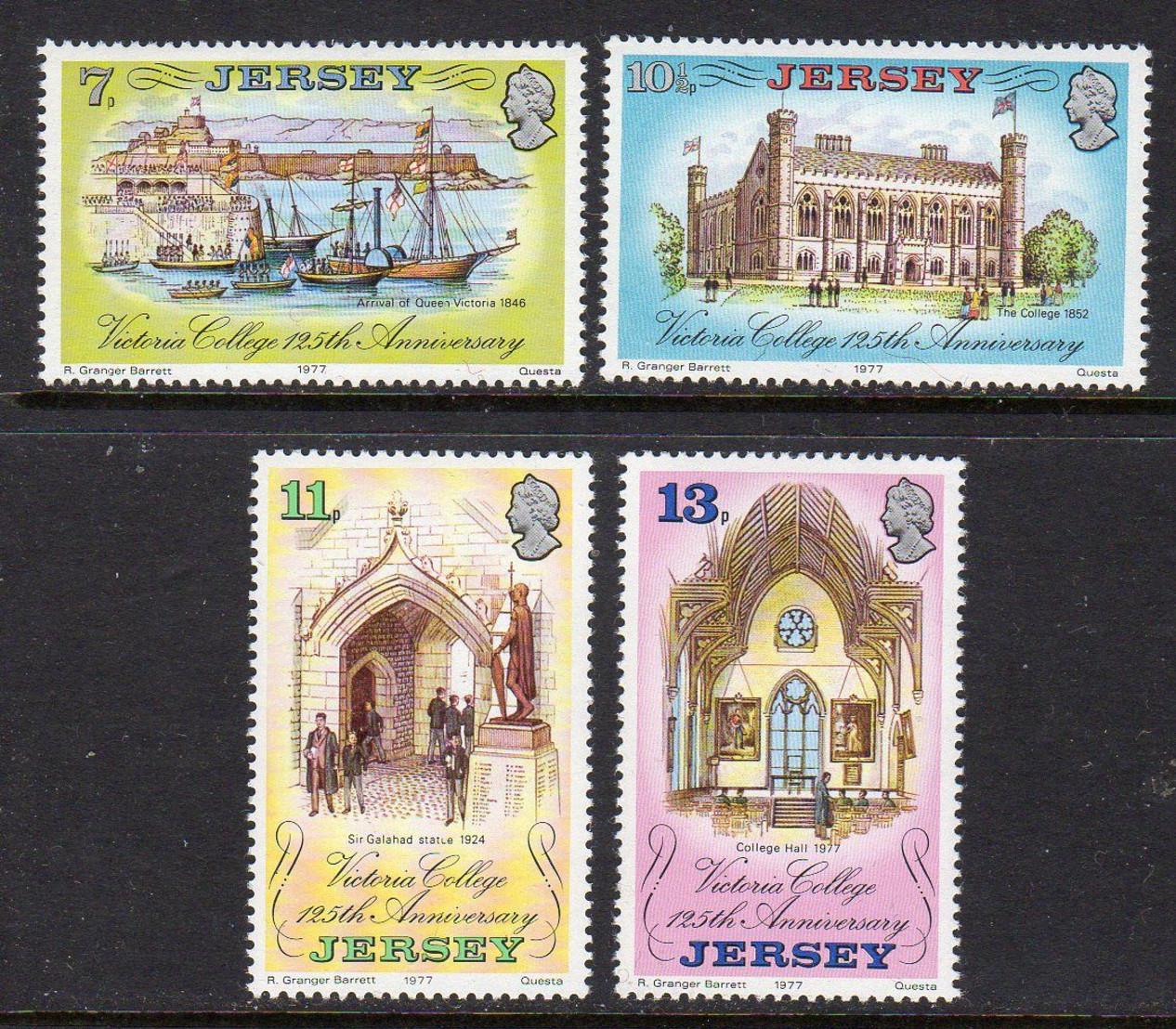 Jersey 1977 125 let Victoria's College, budovy, přístav