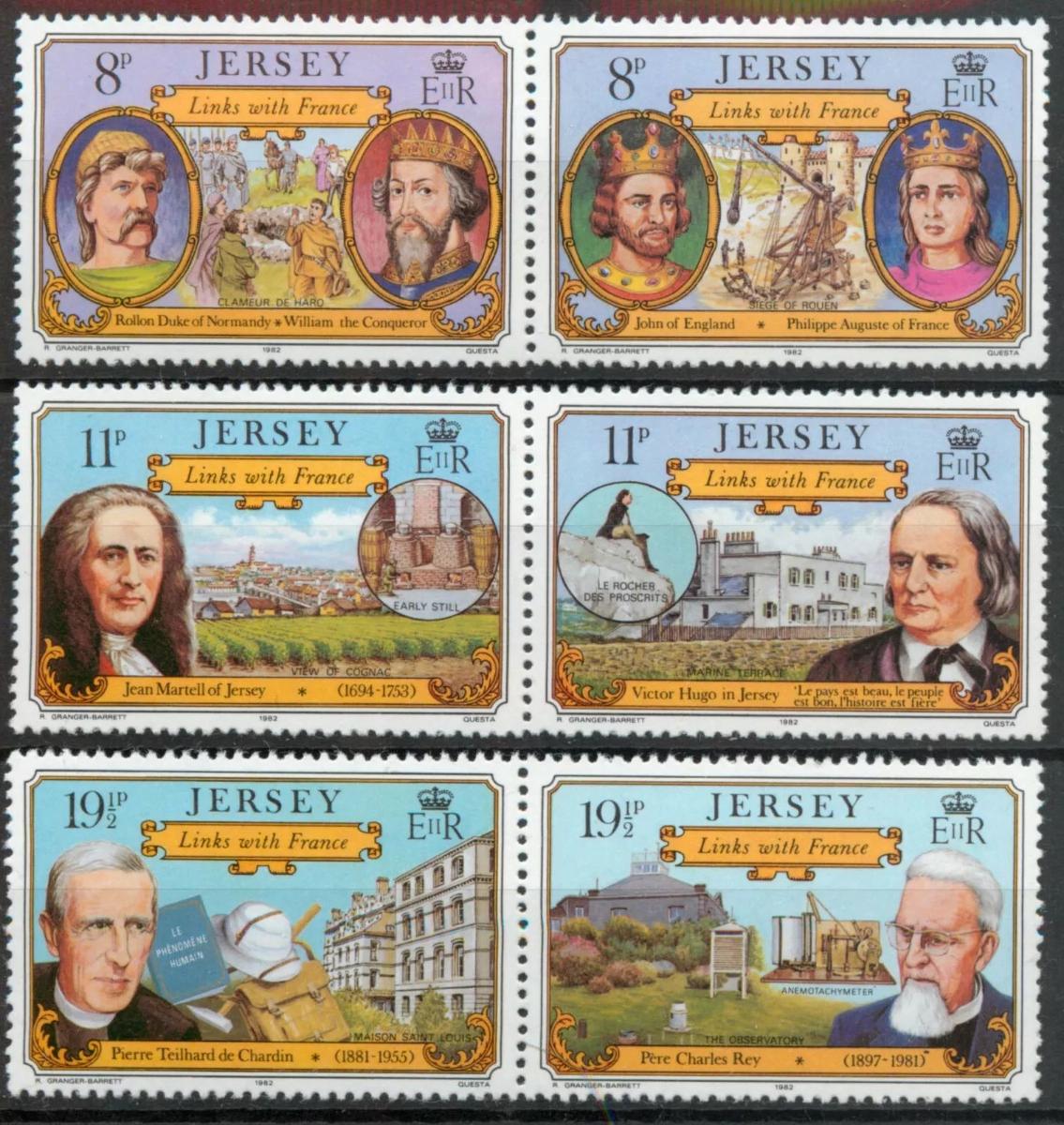 Jersey 1982 Historie s Francií: Vilém Dobyvatel, Victor Hugo