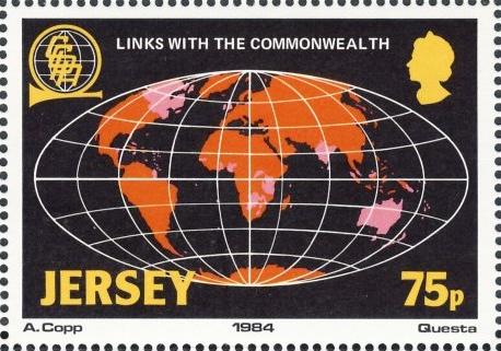 Jersey 1984 Mi.323 2,8€ Konference Commonwealth CCPA, Mapy
