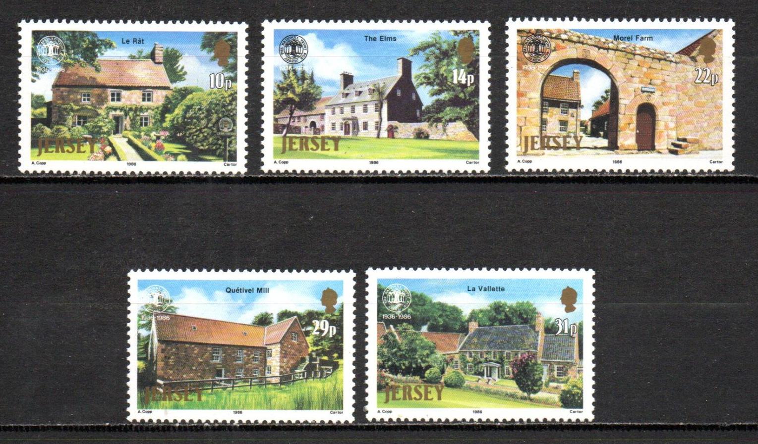 Jersey 1986 50 let Jersey National Trust, Ochrana památek a stavby
