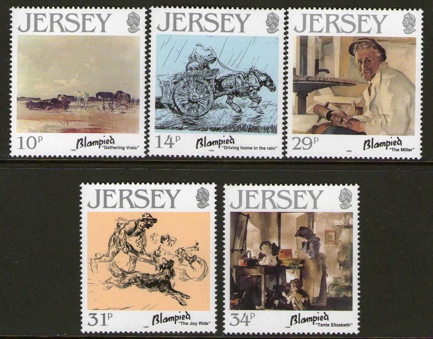 Jersey 1986 6€ Umění a obrazy, Století malíře Blampieda